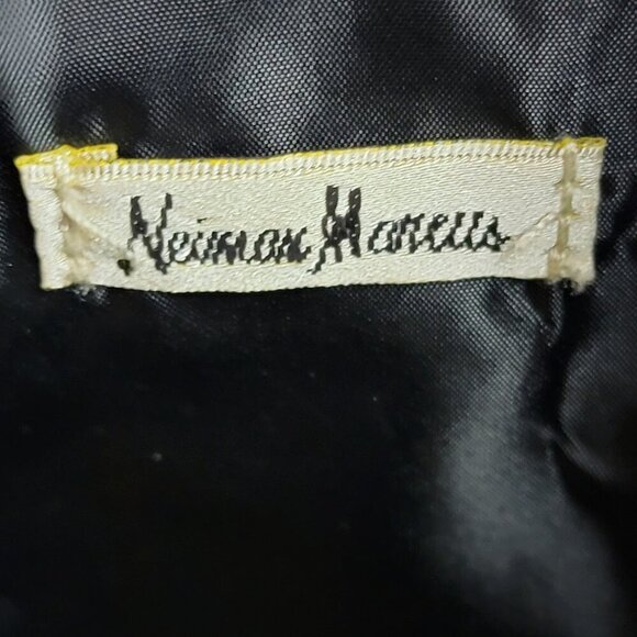 🖤 Neiman Marcus Black & Cream Woven Tote Bag | Boho Chic Oversized Shoulder Bag - Picture 3 of 11